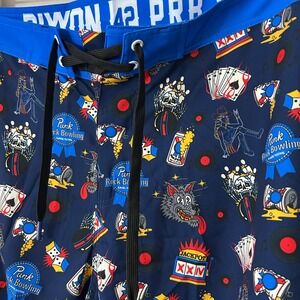 Dixxon Board Shorts Mens 42 Blue Punk Rock Bowling PRB x PBR Graphic NWT